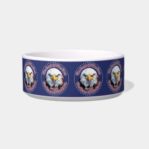 Écuelle Aigle Brun Multiple Design Fond Bleu