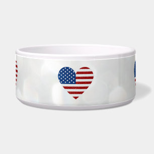 Écuelle American Flag Heart Juillet 4th Parties scintillan