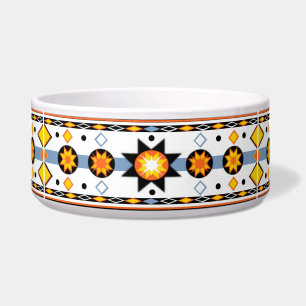 Écuelle Amérindien Sun Motif Pet Bowl