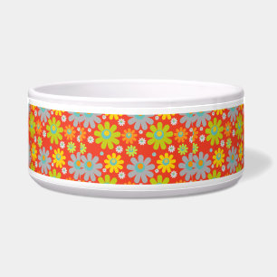 Écuelle amoureux de fleurs Céramique Pet Bowl