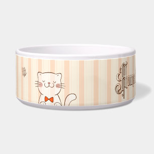 Écuelle Amoureux des chats citation rayée céramique poêle 