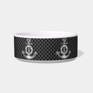 Écuelle Ancre Silver Lifesaver sur fibre de carbone noire