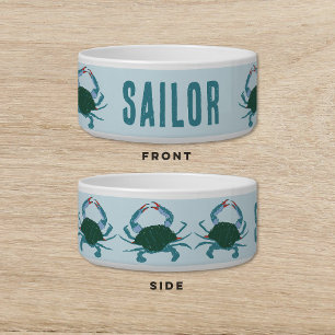 Écuelle Animal de chat de chien de crabe bleu