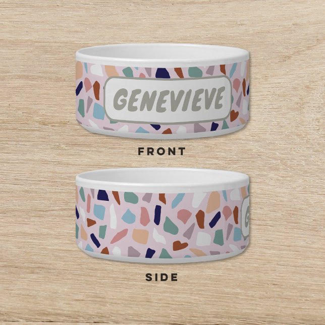 Écuelle Animal de chat de chien Terrazzo (Créateur téléchargé)