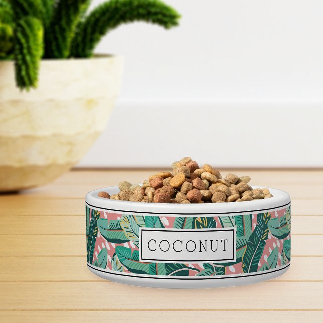 Écuelle Animaux de compagnie en feuille de banane tropical (Créateur téléchargé)