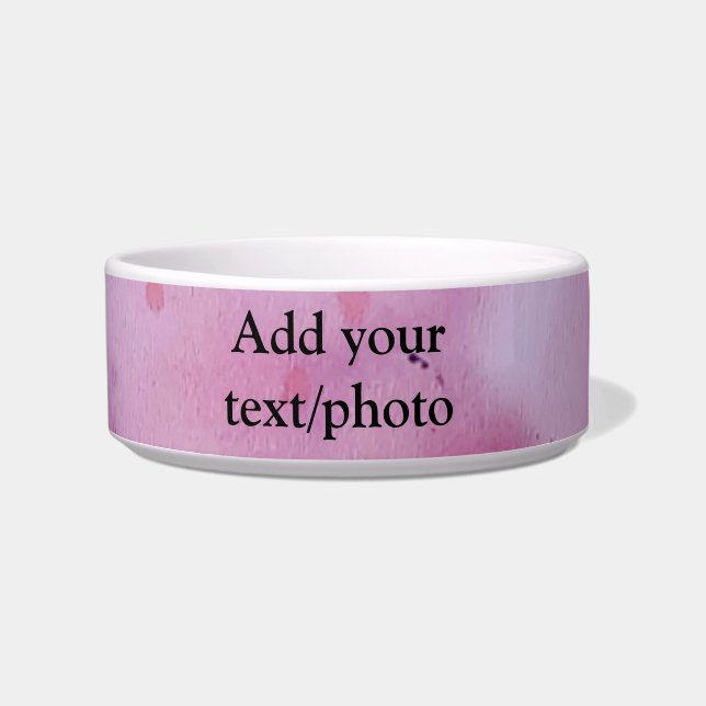 Écuelle Aquarelle rose peint main texte abstrait ajouter n (Devant)