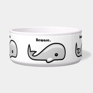 Écuelle Attention au dessin animé de la baleine blanche