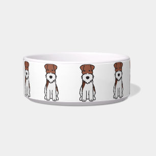 Écuelle Bande dessinée de chien de Fox Terrier de fil
