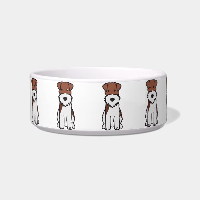 Écuelle Bande dessinée de chien de Fox Terrier de fil (Gauche)