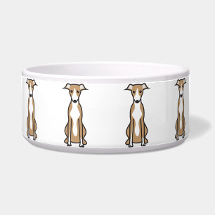 Écuelle Bande dessinée de chien de whippet