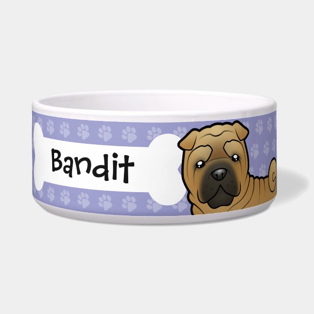 Écuelle Bande dessinée Shar Pei (Devant)