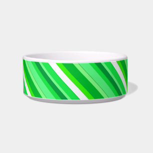 Écuelle Bandes de bonbons en couches - vert émeraude et bl