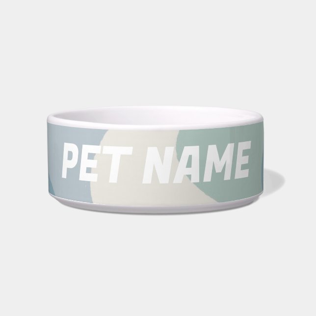Écuelle Bandes vertes douces Customisées Chien Animaux de  (Devant)