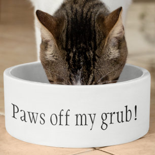 Écuelle Bas les pattes de ma bouffe humour drôle chien ani