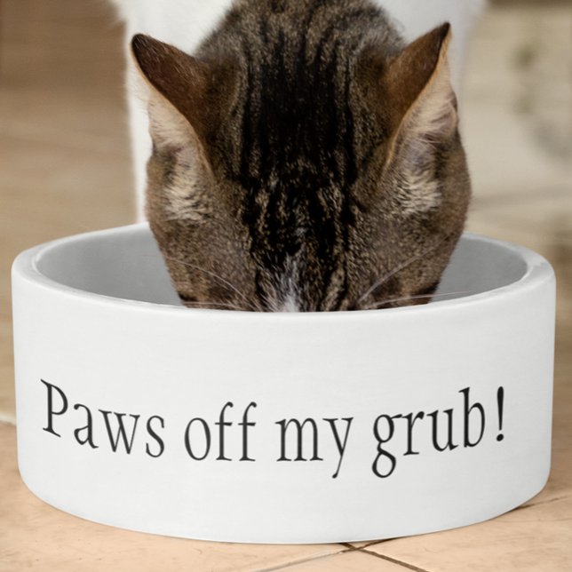 Écuelle Bas les pattes de ma bouffe humour drôle chien ani (Créateur téléchargé)