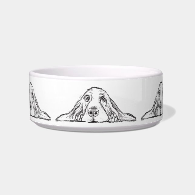 Écuelle basset blanc (Devant)