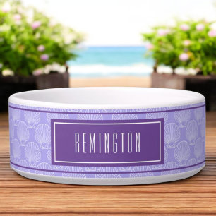 Écuelle Beach Sea Shell Motif Sur Purple Custom Animaux