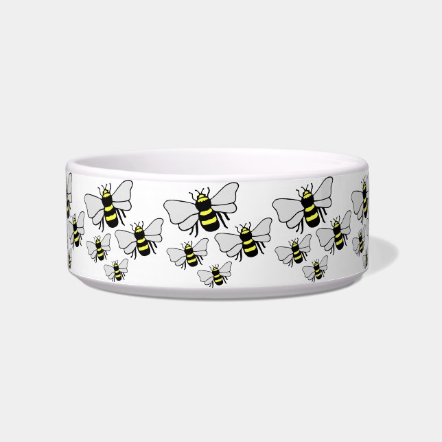 Écuelle Beaucoup d'abeilles Chien Bowl (Devant)