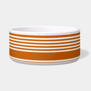 Écuelle Beige et orange brûlé cinq rayures motif
