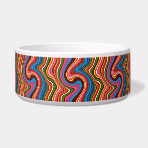 Écuelle Belles rayures bohèmes colorées. Moderne coloré