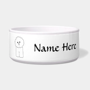 Écuelle Bichon Frise, chien mignon