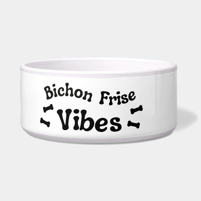 Écuelle Bichon Frise Vibes Ceramic Chig Bowl (Gauche)