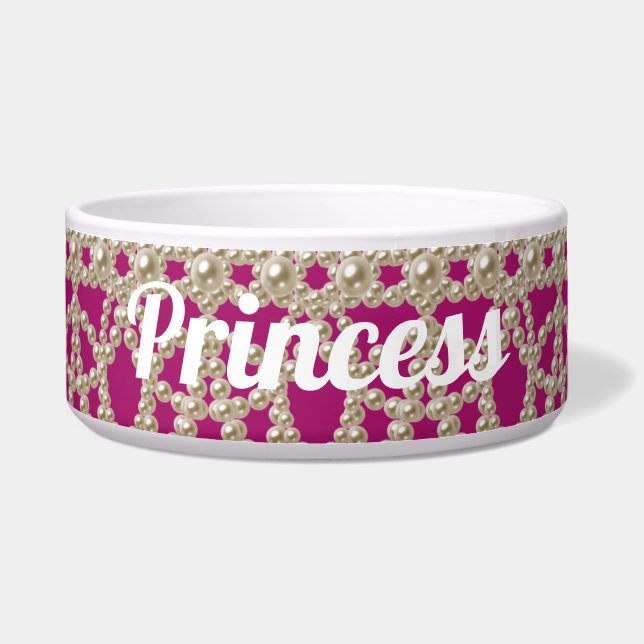 Écuelle Bijoux perles Princess Ceramic Pet Bowl (Devant)