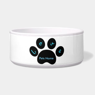 Écuelle "Black Pet Empreinte de patte with Love You" - Per