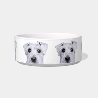 Écuelle Blanc de Schnauzer, original par le miart