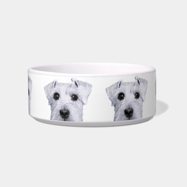 Écuelle Blanc de Schnauzer, original par le miart (Devant)