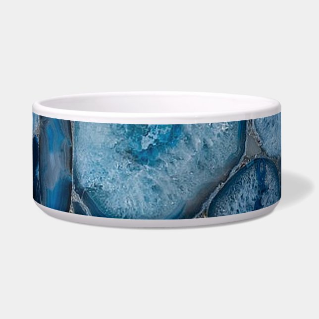 Écuelle Bleu Agate New Age Pet Bowl (Devant)