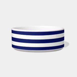 Écuelle Bleu blanc Horiz Preppy Stripe #3 Monogramme