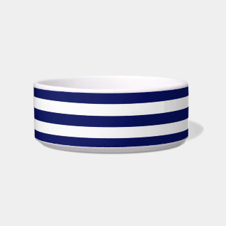 Écuelle Bleu blanc Horiz Preppy Stripe #3 Monogramme