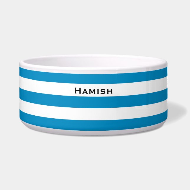 Écuelle Bleu & Blanc Transat Grilles Personnalisées (Devant)