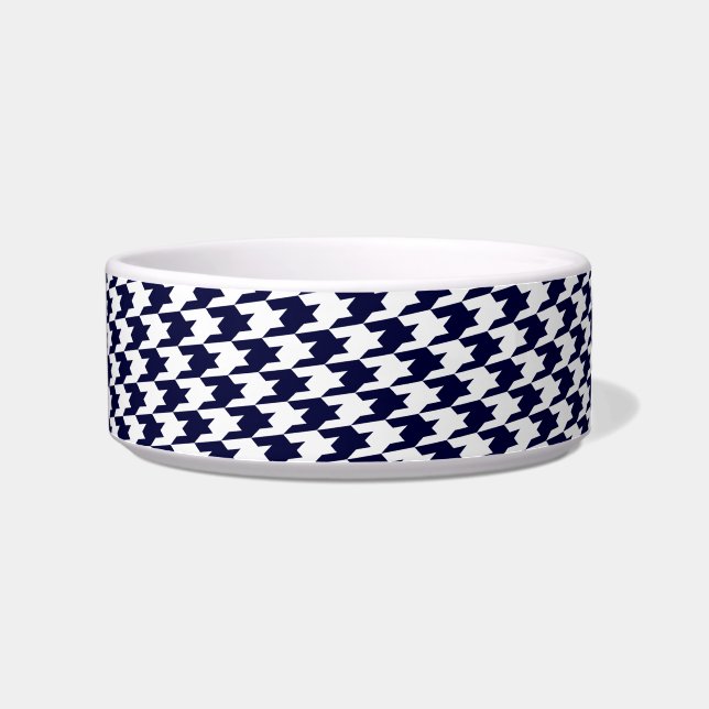 Écuelle Bleu et blanc Houndstooth Monogramme Petit bol de  (Droite)
