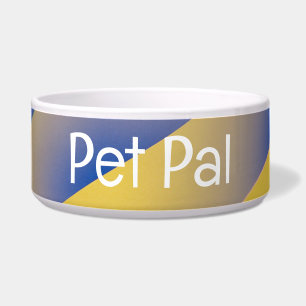 Écuelle Bleu et Jaune frisé poivron avec PET PALText