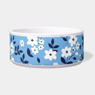 Écuelle Bleu, Fleurs blanches : Vintage