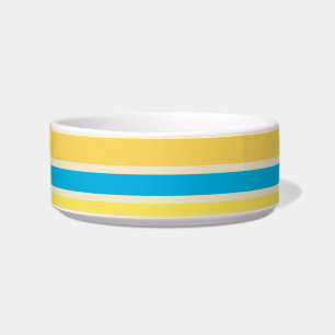 Écuelle Bleu jaune rétro Motif Pet Bowl
