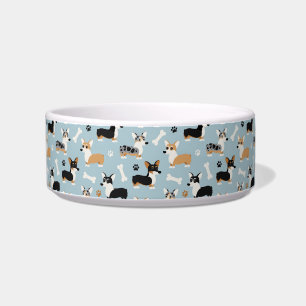 Écuelle Bleu Motif de Corgi