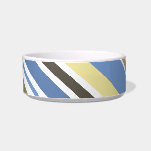 Écuelle Bleu Rétro Gris Crème Gris Gris Motif Pet Bowl