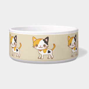 Écuelle boîte de nourriture pour chat heureux