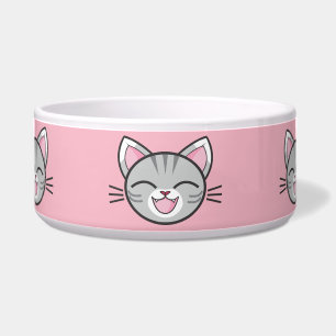 Écuelle boîte de nourriture pour chat heureux