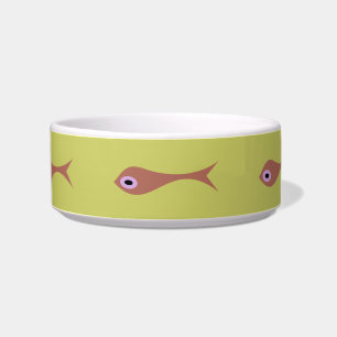 Écuelle Bol à chat avec poisson aux yeux violets