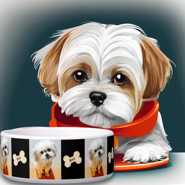 Écuelle Bol à chien Sweet Bear avec texte réviseable (Créateur téléchargé)