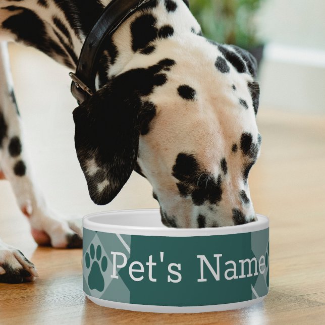 Écuelle Bol à Dog Personnalisé avec Empreinte de Patte sur (Créateur téléchargé)
