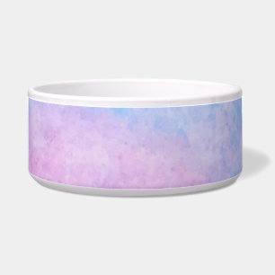 Écuelle Bol à eau élégant à texture d'aquarelle rose et bl