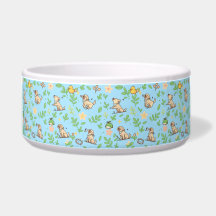 Bol à Labrador Retriever floral printanier mignon