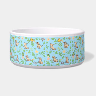 Écuelle Bol à Labrador Retriever floral printanier mignon