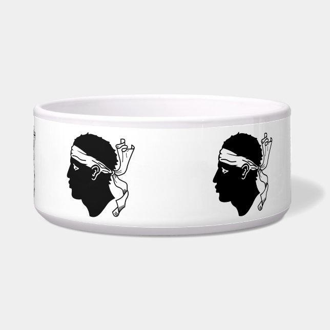 Écuelle Bol à nourriture avec drapeau de Corse (Devant)