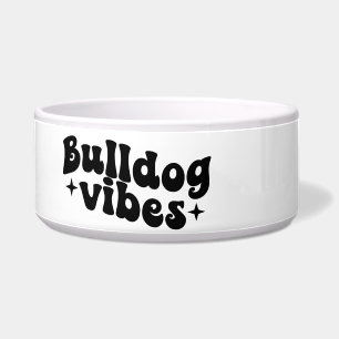 Écuelle Bol à nourriture en céramique pour chien Bulldog V